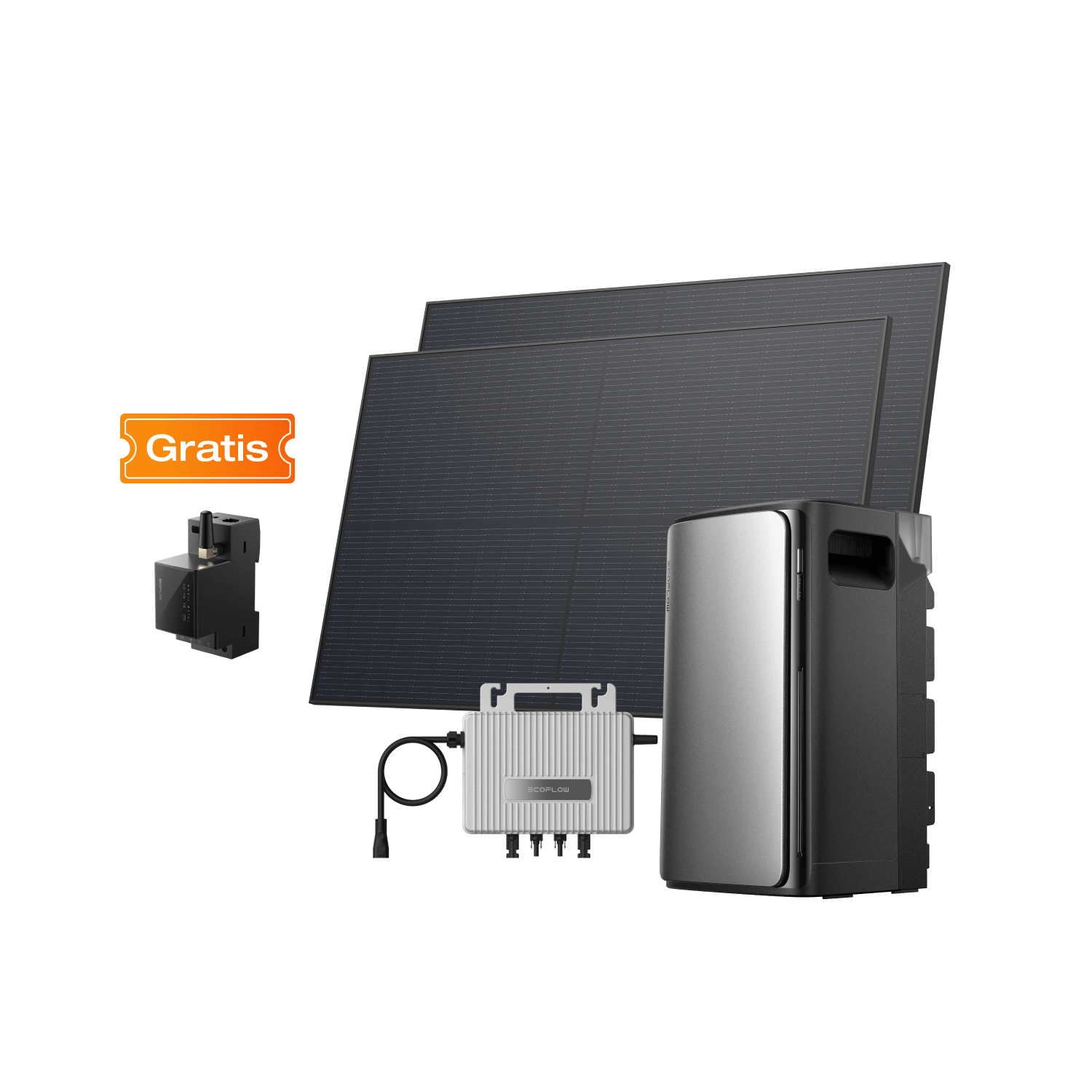EcoFlow STREAM AC Pro EcoFlow Italia STREAM AC Pro 2 pannelli solari rigidi da 450 W + Microinverter STREAM