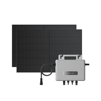 Kit Fotovoltaico EcoFlow STREAM BKW II EcoFlow Microinverter STREAM (600 W)+ 2 pannelli solari rigidi da 400 W Senza staffe