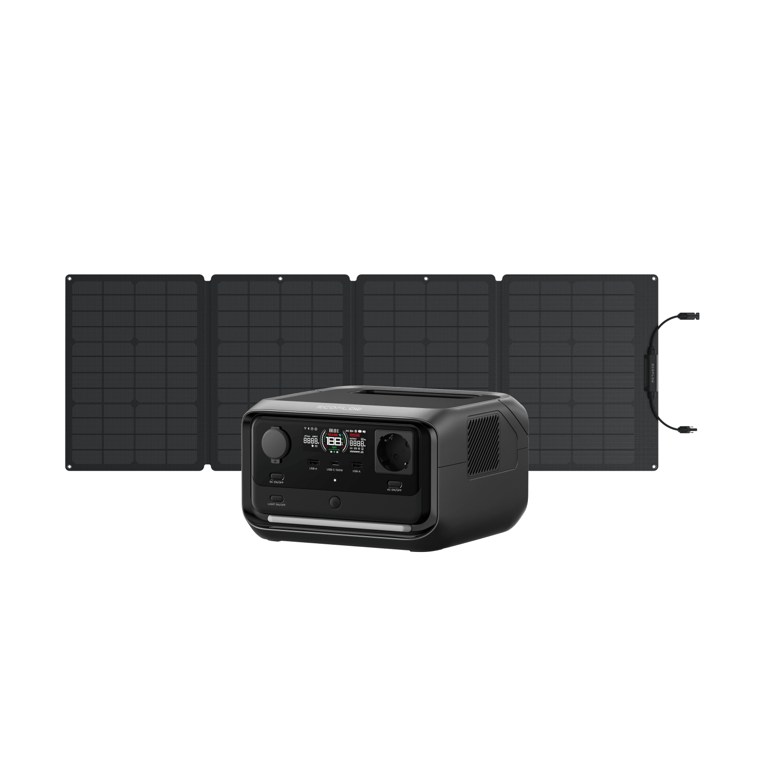 Generatore solare EcoFlow RIVER 3 Plus (FV 60 W) Bundles EcoFlow Italia RIVER 3 Plus Pannello Solare Portatile da 110 W