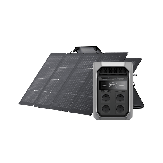 Generatore solare serie EcoFlow DELTA 3 (FV 220 W) Bundles EcoFlow Italia DELTA 3 Plus 2 x Pannelli solari portatili da 220 W