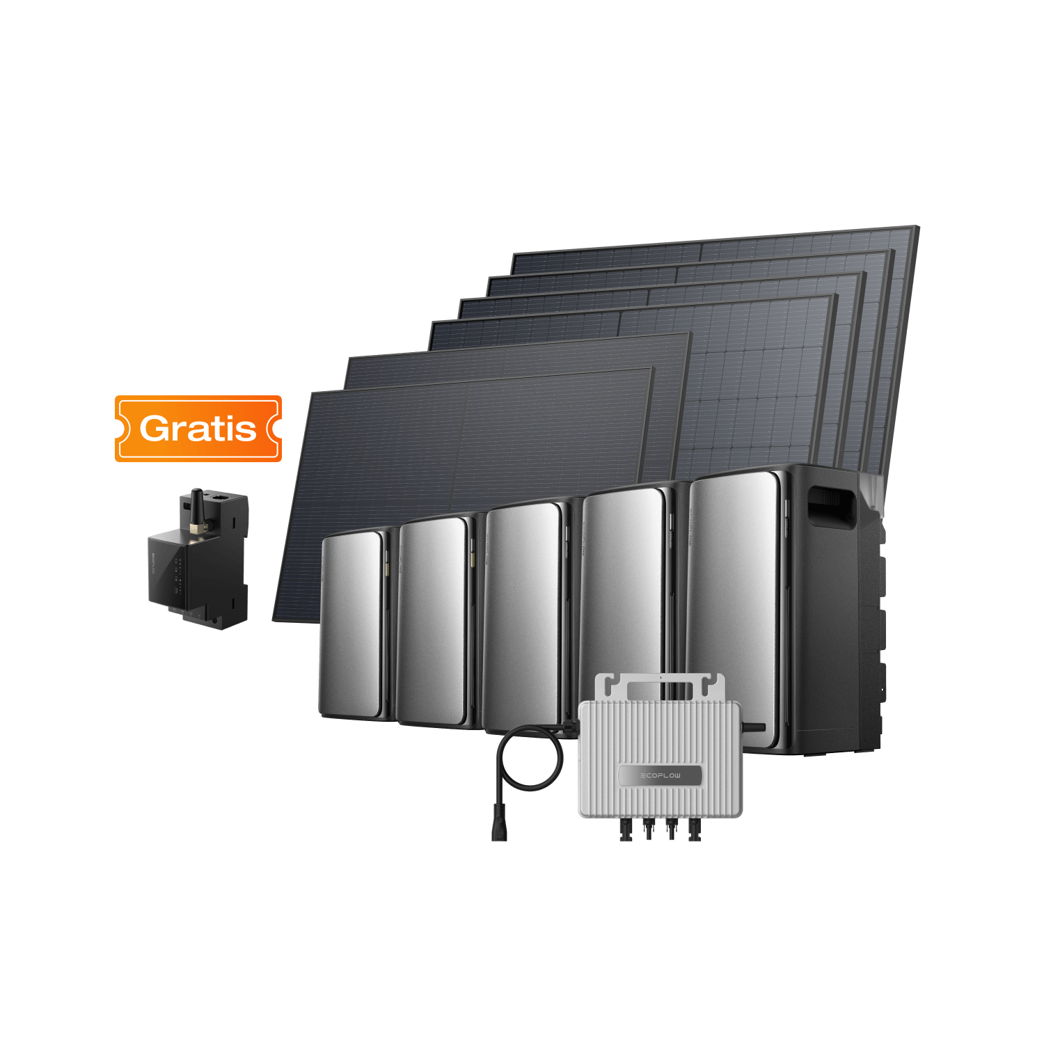 Kit Fotovoltaico con Accumulo EcoFlow STREAM BKW II EcoFlow Italia Set premium serie EcoFlow STREAM (2.980 Wp)