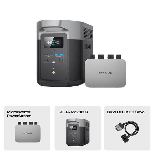 Power Station Portatile EcoFlow DELTA Max Portable Power EcoFlow 1600 + PowerStream 600 W  